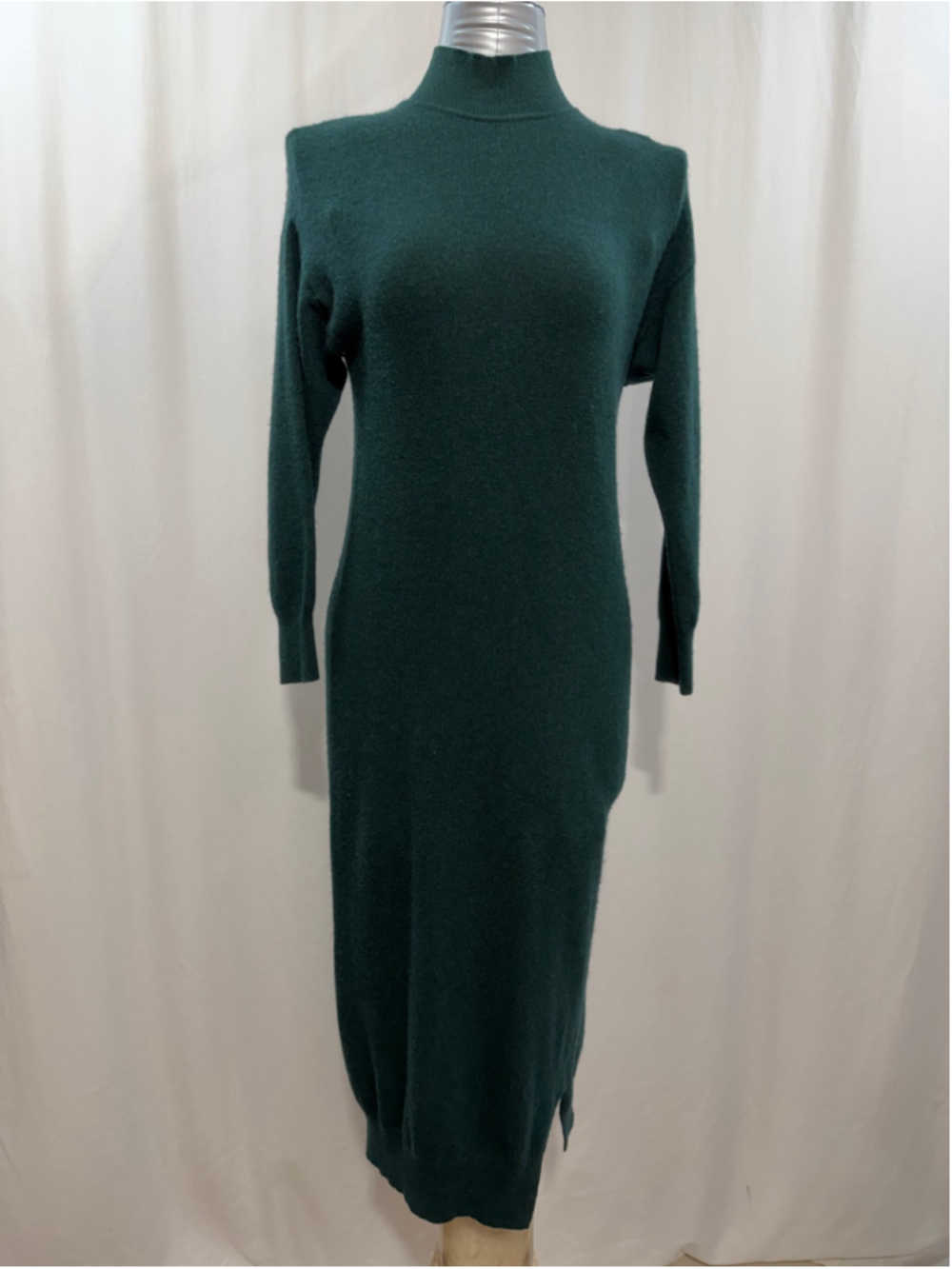 Women's Icône Green Midi Turtleneck Sweater Dress Size S. 2064 - Picture 3 of 7